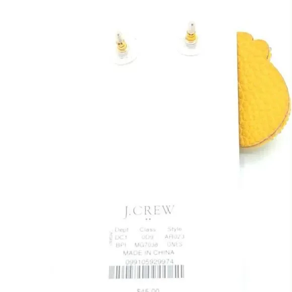 J Crew Factory Beaded Pineapple Earrings NWT! - Picture 2 of 8